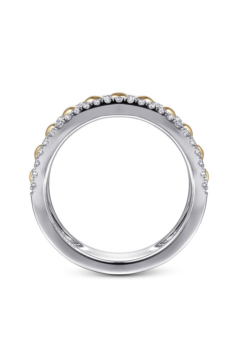 Bujukan Two-Tone 14K Gold & Diamond Wide Band Ring, Alternate, color, TWO TONE