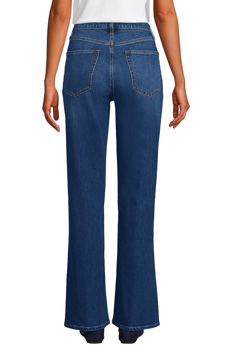 Lands' End Soft Denim High Rise Classic Flare Jeans, Alternate, color, Indigo Tide Blue