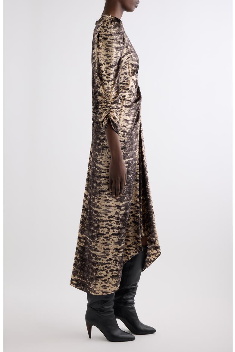 Albini Silk Midi Dress, Alternate, color, BEIGE