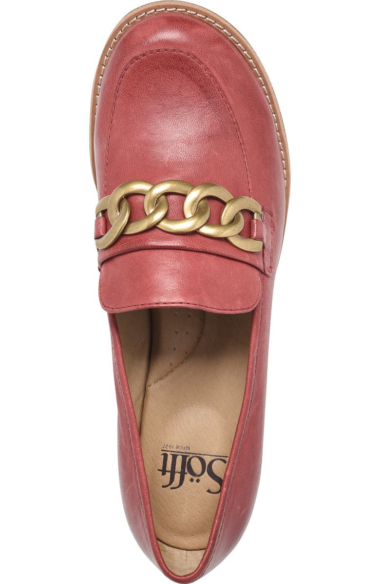 Söfft Nevara Loafer, Alternate, color, Red Tangerine