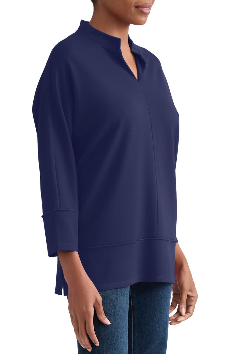 Johnny Collar Knit Top, Alternate, color, PACIFIC NAVY