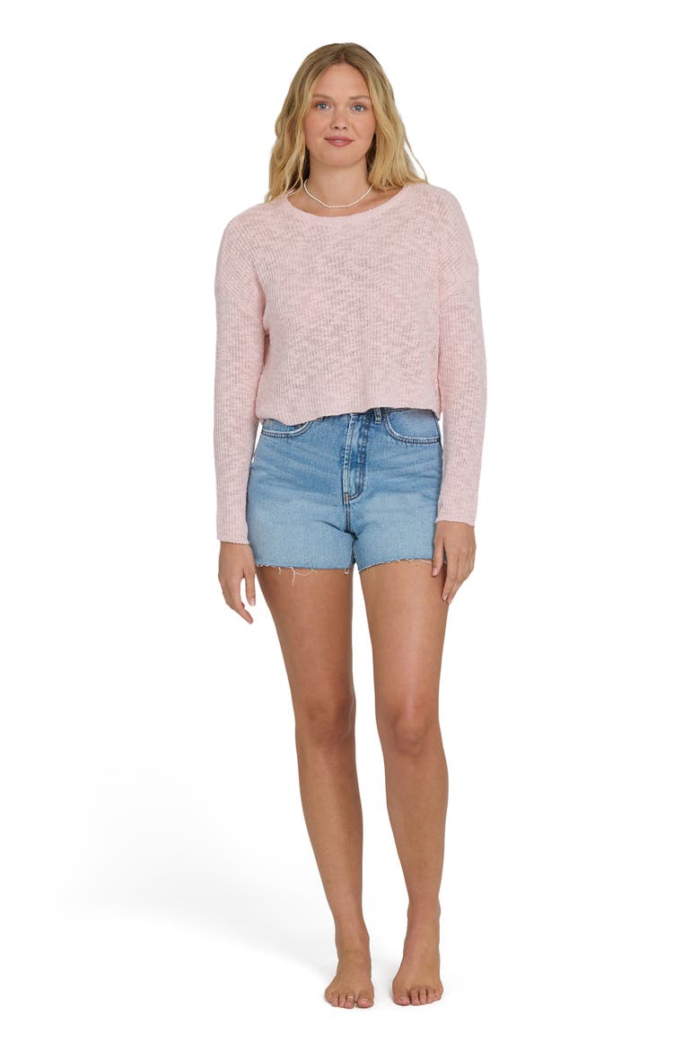 Daze Time Crop Sweater, Alternate, color, ROSEWATER