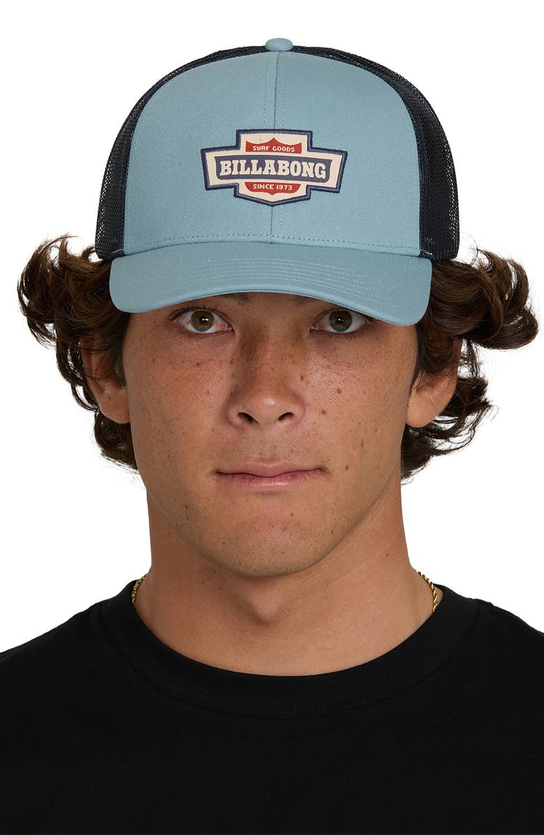 Billabong Walled Trucker Hat, Alternate, color, Blue Fog