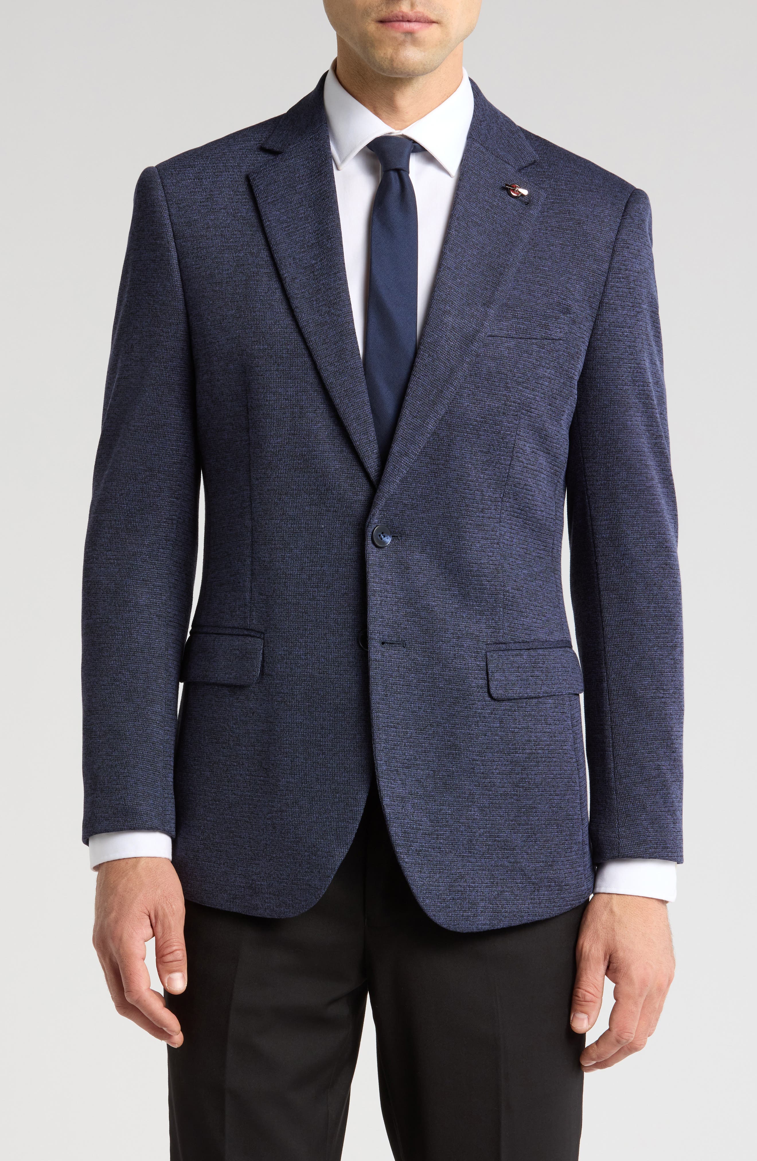 Slim Fit Knit Blazer - image 3
