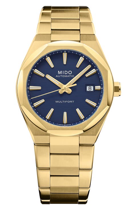 Multifort 8 One Crown Automatic Goldtone Bracelet Watch, 40mm