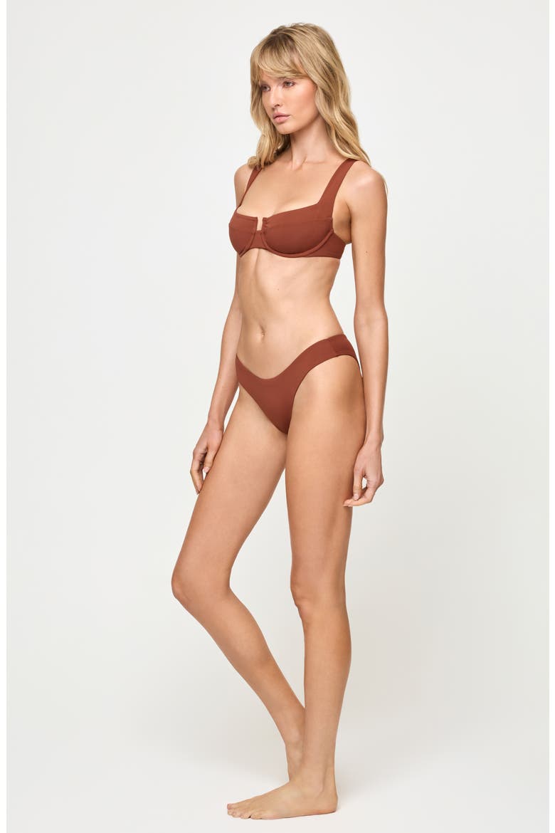 Mako Underwire Bikini Top, Alternate, color, TOBACCO