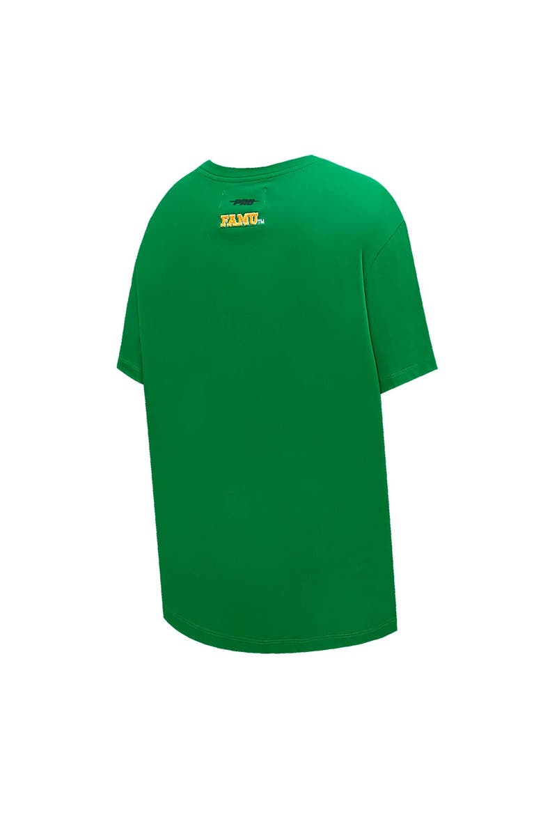 Women's Pro Standard Green Florida A&M Rattlers Script Tail Oversized Boyfriend T-Shirt, Alternate, color, Green