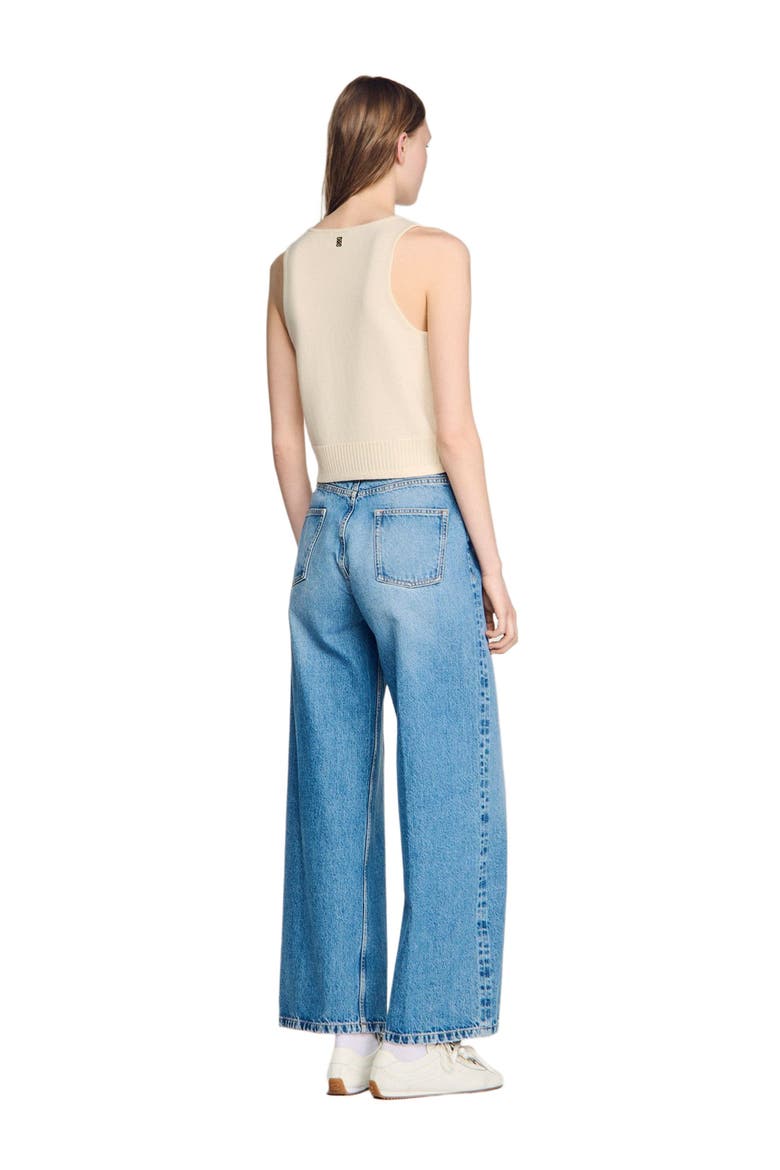 Sleeveless fine knit vest, Alternate, color, Vanilla