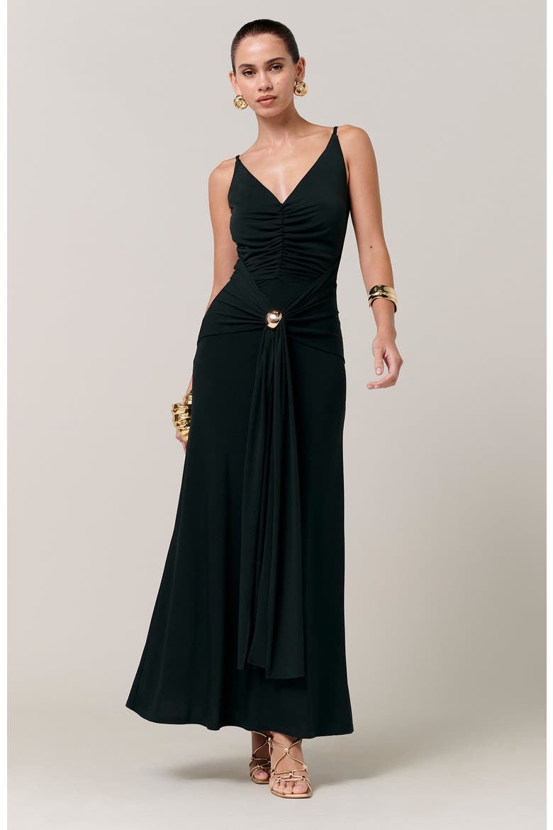 Cynthia Midi Dress, Main, color, Midnight Emerald