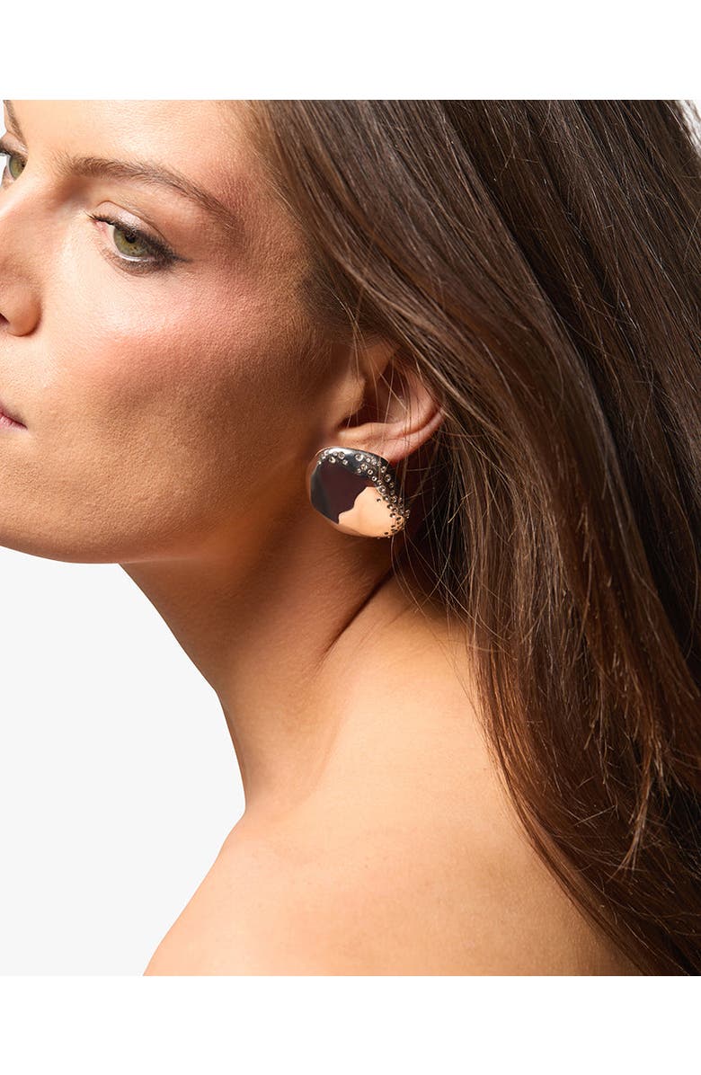 WeWoreWhat Hammered Crystal Stud Earring, Alternate, color,