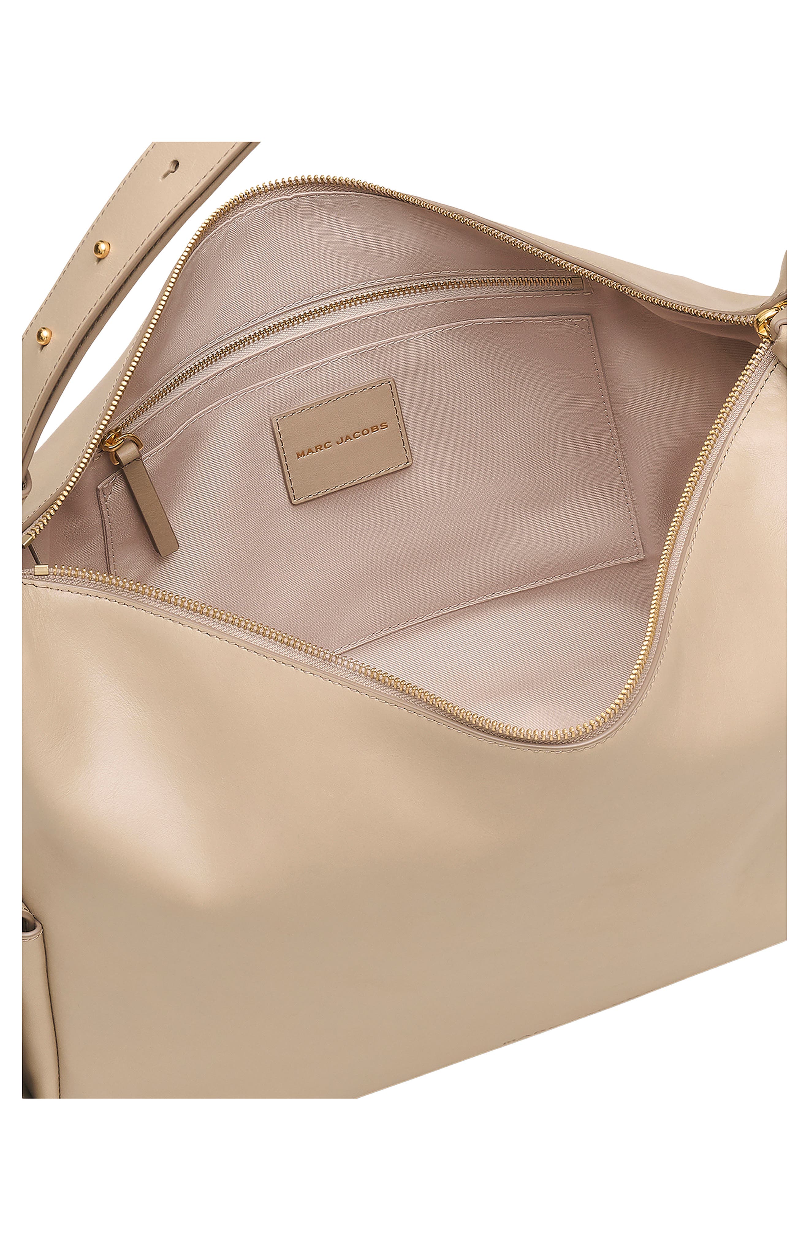 Large Scene Leather Shoulder Bag, Alternate, color, LIGHT SLATE