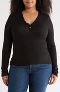 Renee C Rib Knit V-Neck Top