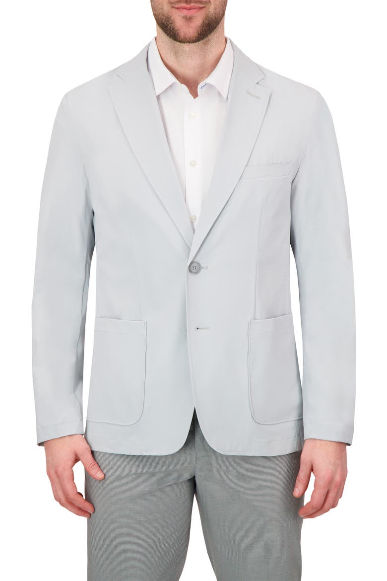 Packable Woven Tech Jacket, Main, color, LIGHT GREY