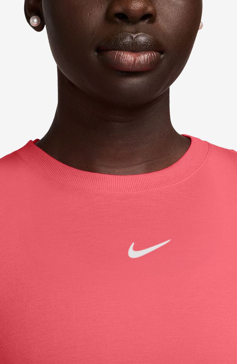 Nike One Relaxed Dri-FIT T-Shirt, Alternate, color, Coral/White