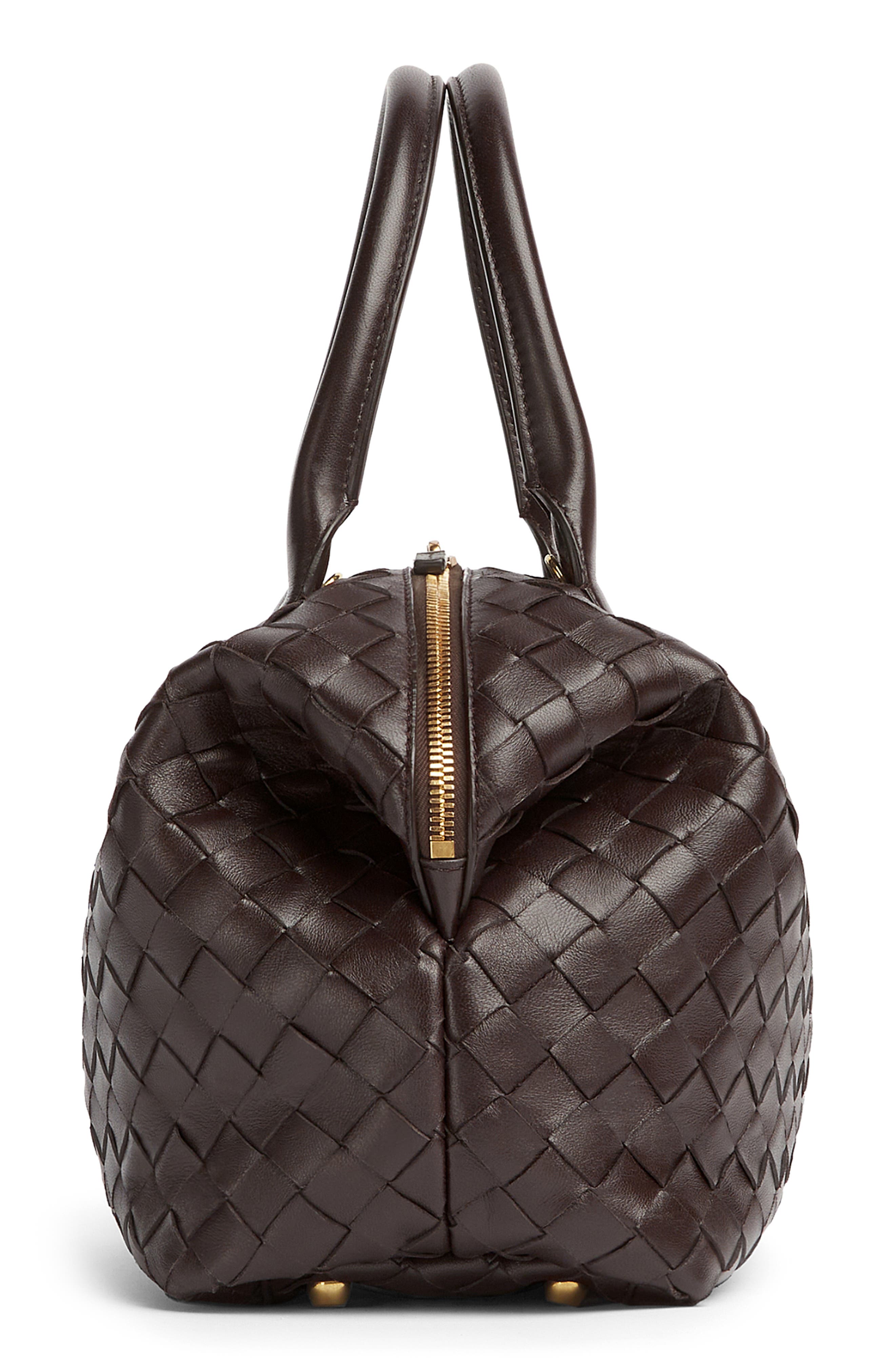 Bottega Veneta Medium Bauletto Intreciatto Leather Satchel, Alternate, color, 