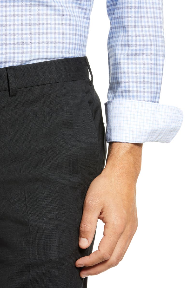 Nordstrom Trim Fit Check Non-Iron Dress Shirt, Alternate, color, 