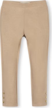 Hope & Henry Kids' Button Cuff Ponte Pant