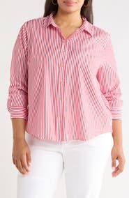beachlunchlounge Bentley Stripe Cotton Button-Up Shirt