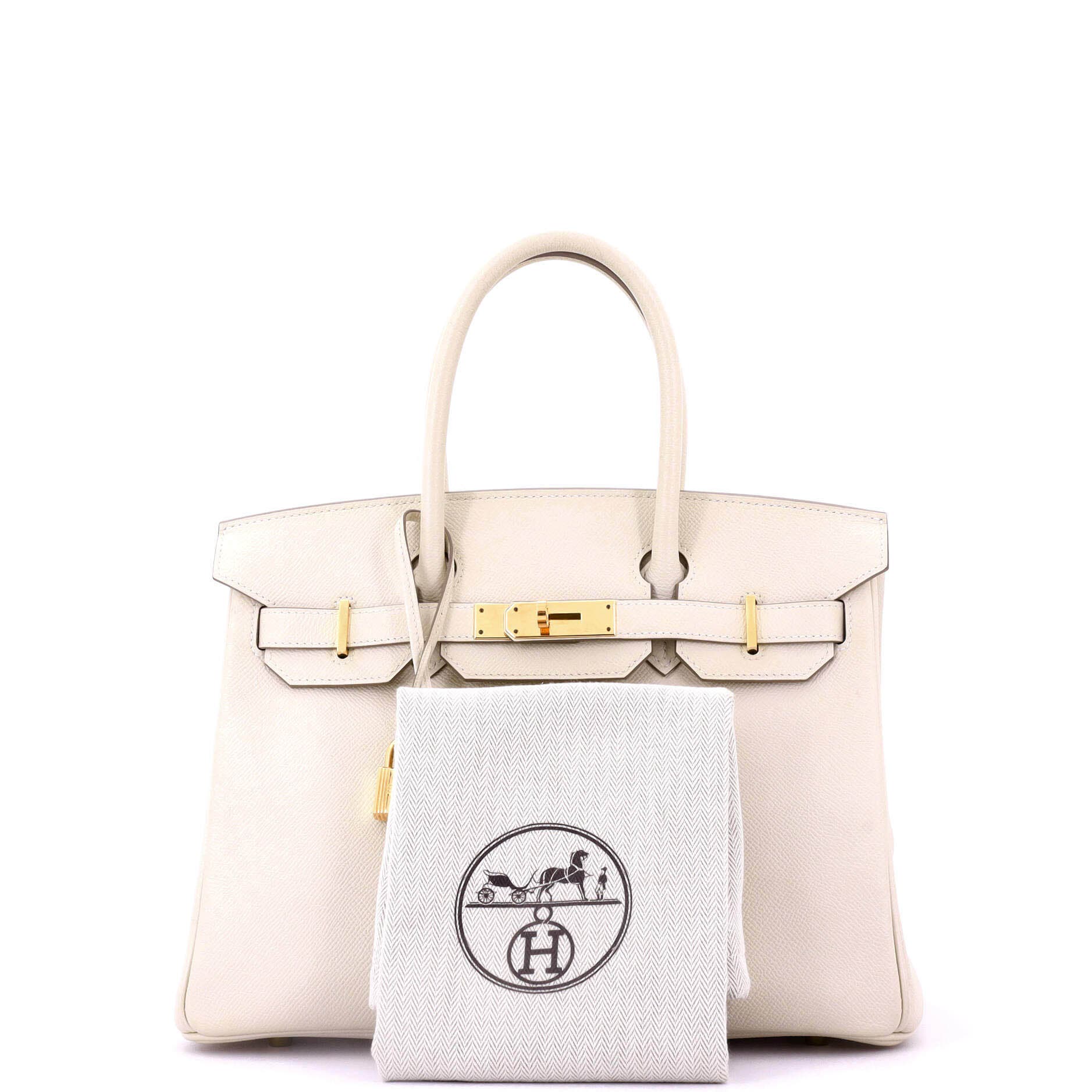 Pre-Owned Hermes Birkin Handbag Light Epsom with Gold Hardware 30, Alternate, color, Nata