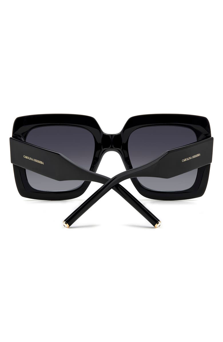 Carolina Herrera 53mm Crystal Embellished Square Sunglasses, Alternate, color, 