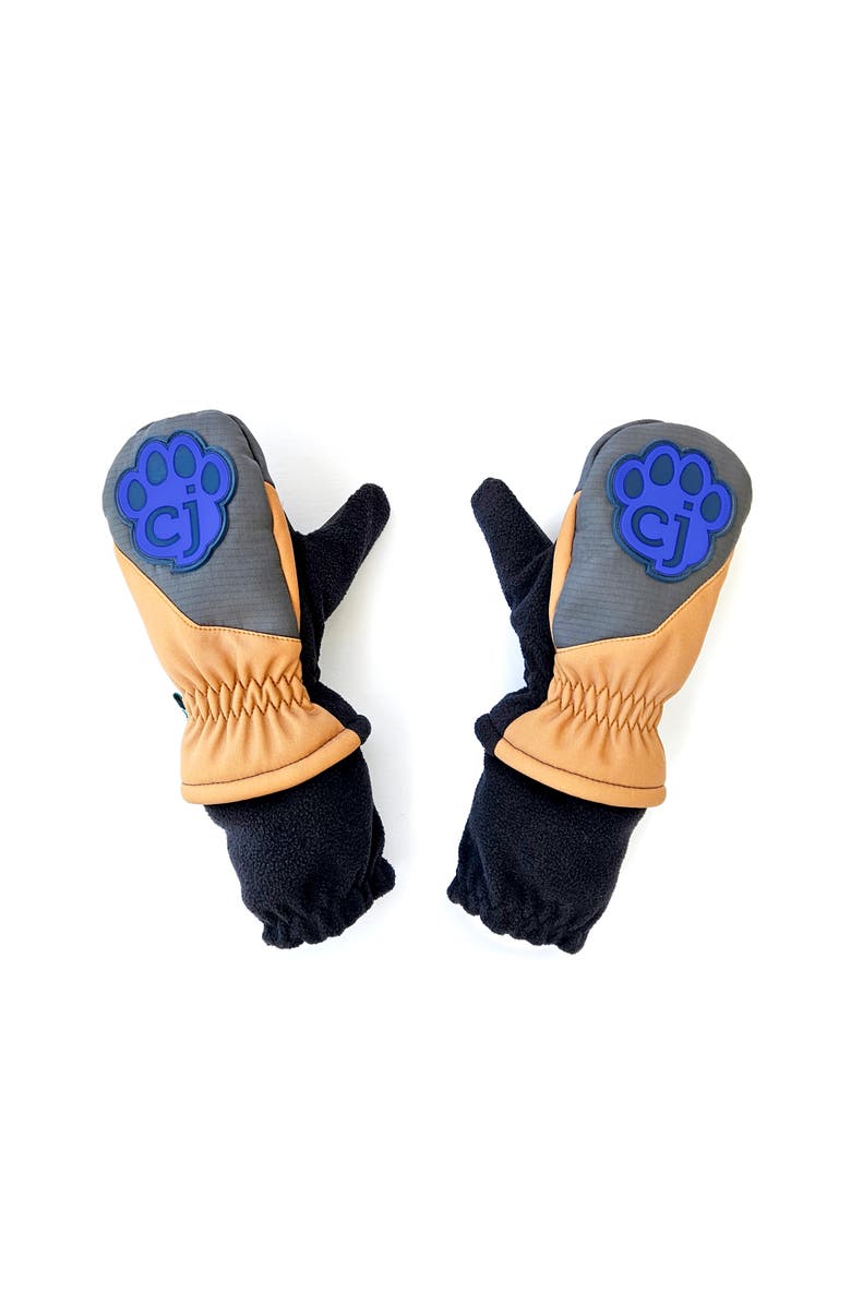 carter joey Magic Mittens Brown & Blue Waterproof Toddler Winter Mittens, Alternate, color, Multicolored