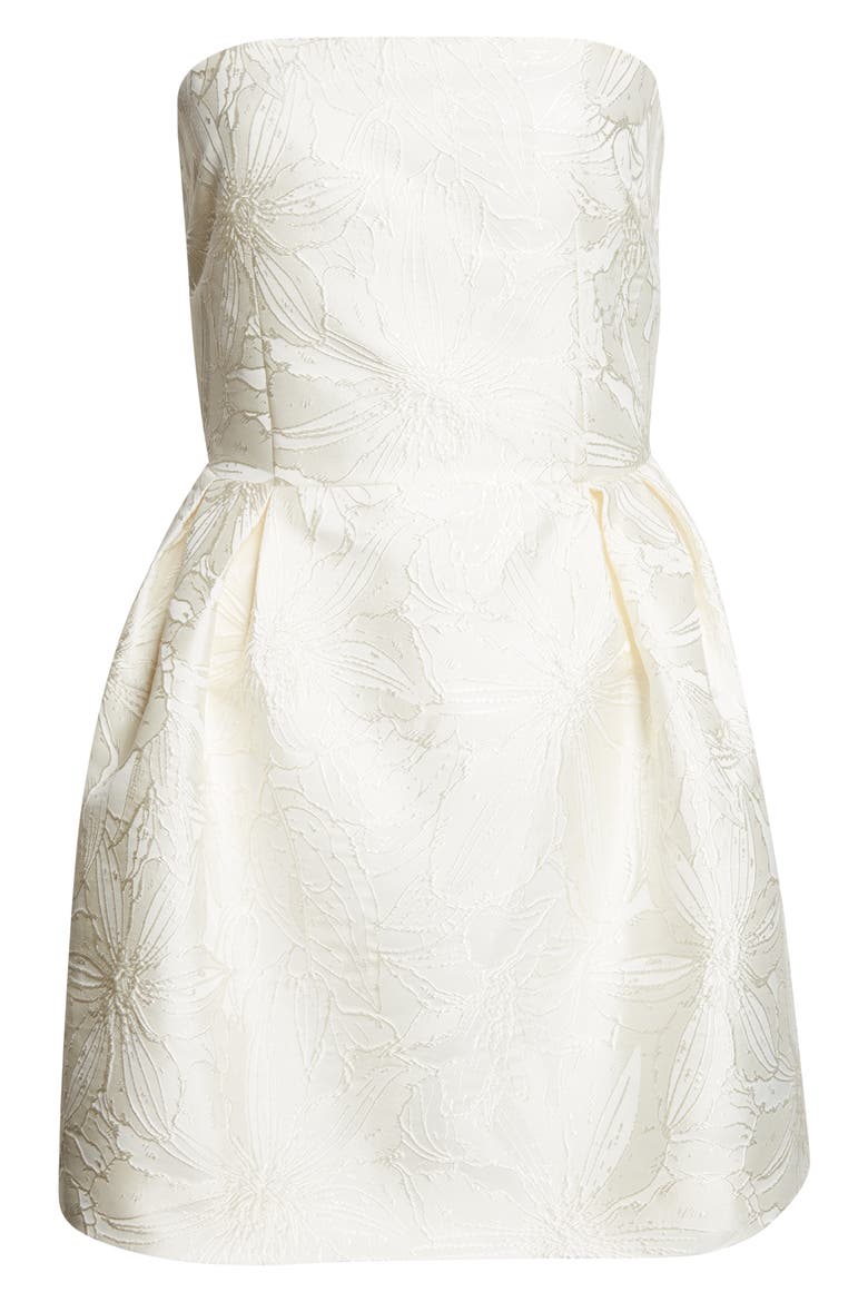 Ever Jacquard Strapless Minidress, Alternate, color, IVORY JACQUARD
