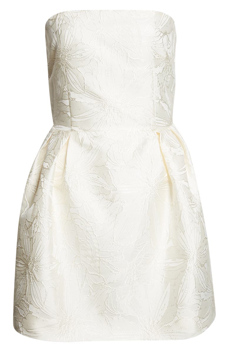 Ramy Brook Ever Jacquard Strapless Minidress, Alternate, color, Ivory Jacquard
