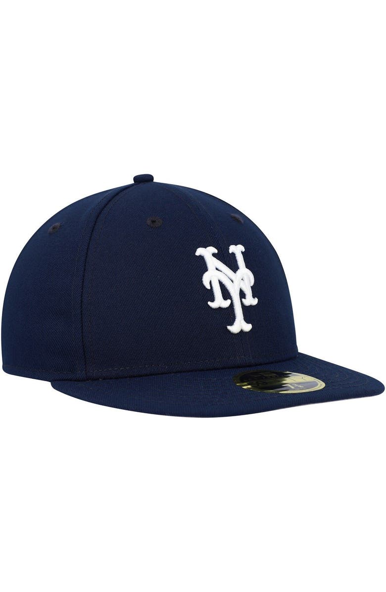 New Era Men's New Era Navy New York Mets Oceanside Low Profile 59FIFTY Fitted Hat, Alternate, color,