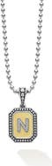 LAGOS Signature Caviar Diamond Initial Pendant Necklace