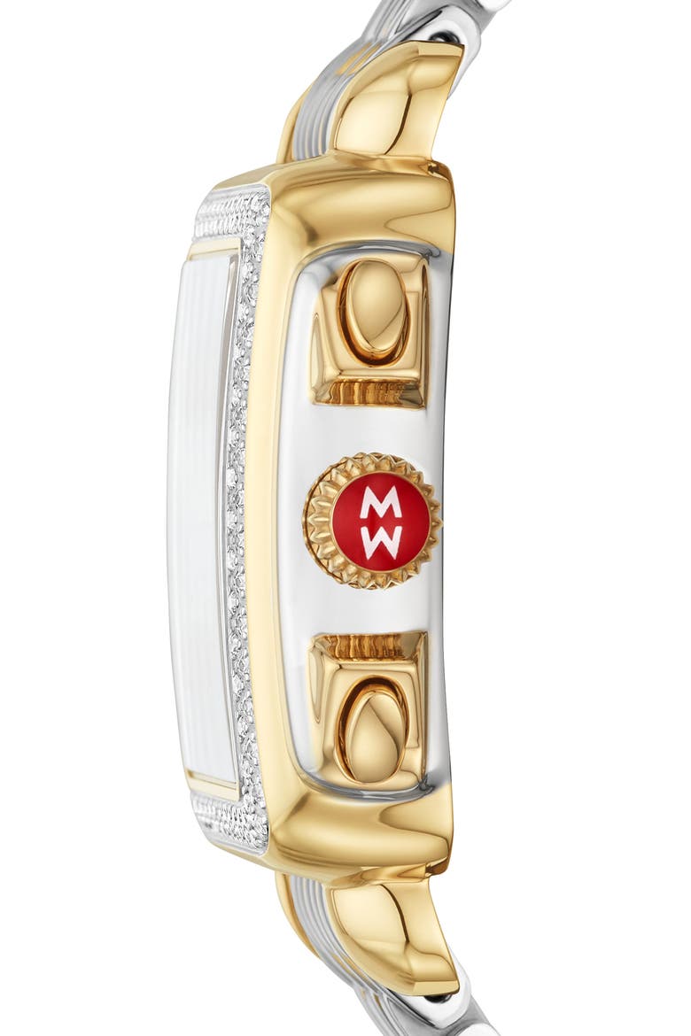 Deco 18mm Two-Tone Bracelet Watchband, Alternate, color, SILVER/ GOLD