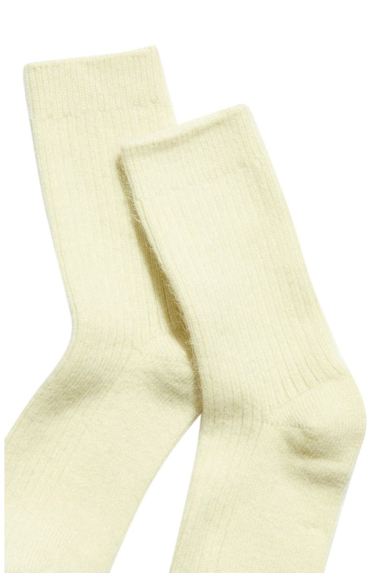 Cashmere Blend Cloud Socks, Alternate, color, CREME