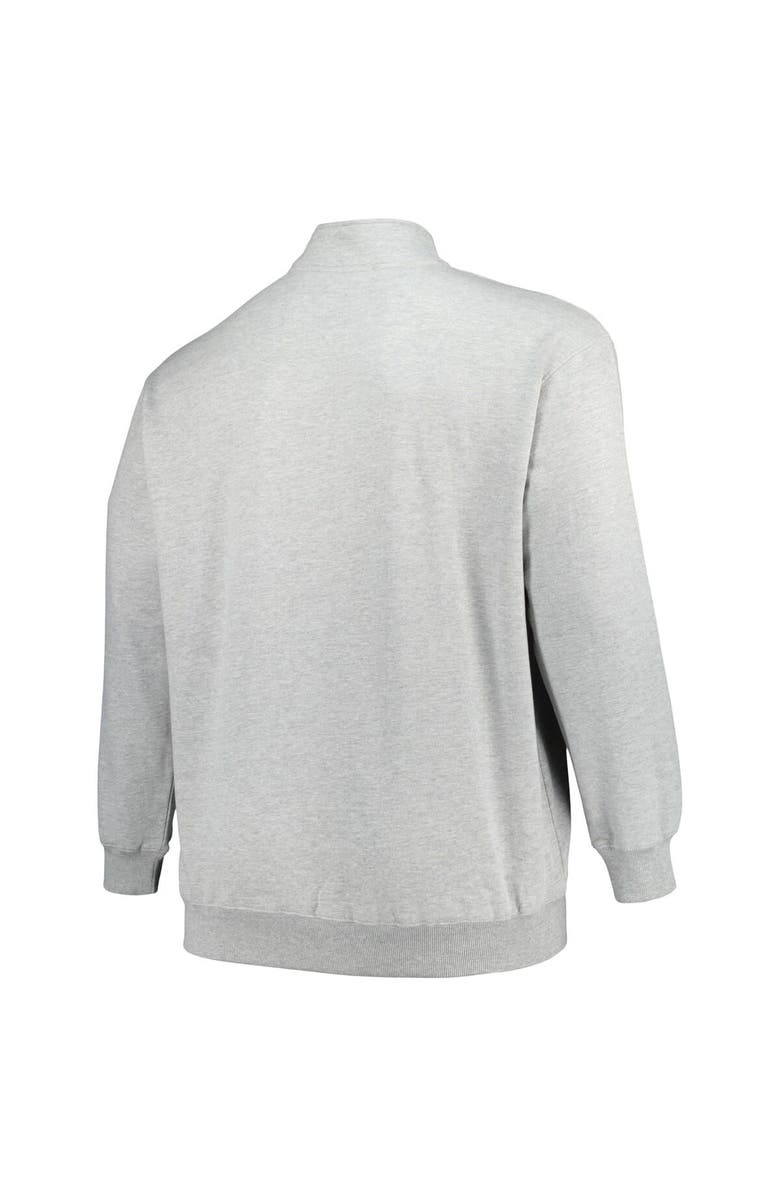 PROFILE Men's Profile Heather Gray Alabama Crimson Tide Big & Tall Fleece Quarter-Zip Jacket, Alternate, color, Heather Gray