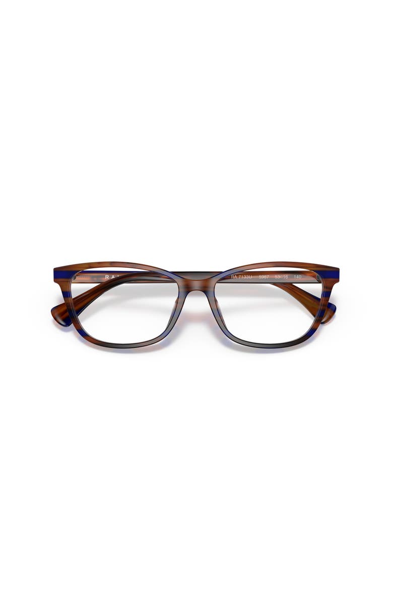 RALPH 53mm Rectangle optical glasses, Alternate, color, Brown
