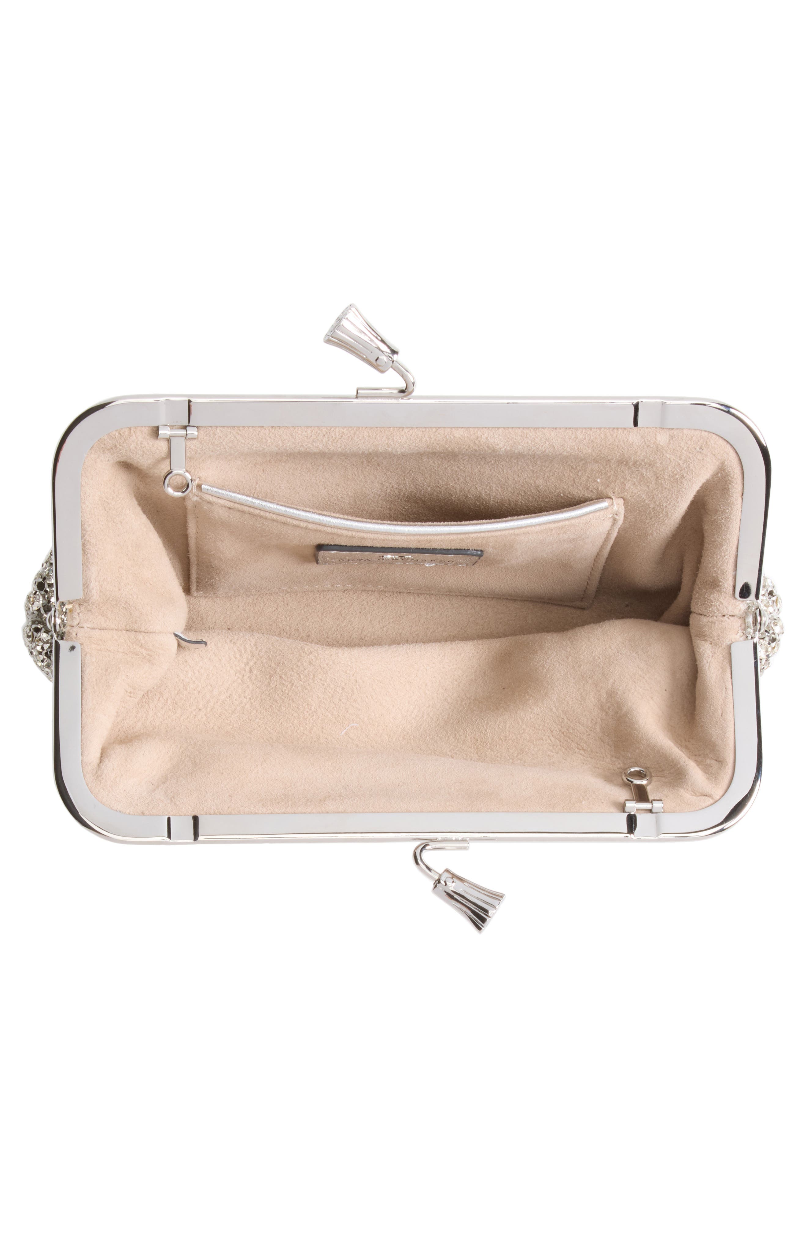 Maud Crystal Tassel Clutch, Alternate, color, SILVER