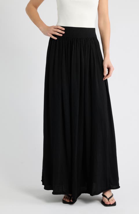 Semisheer Knit Maxi Skirt