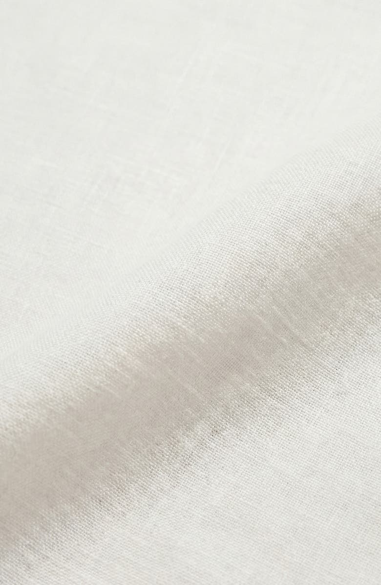 Report Collection Short Sleeve Linen & Cotton Blend Button-Up Shirt, Alternate, color, White