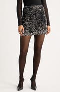 Open Edit Sequin Miniskirt