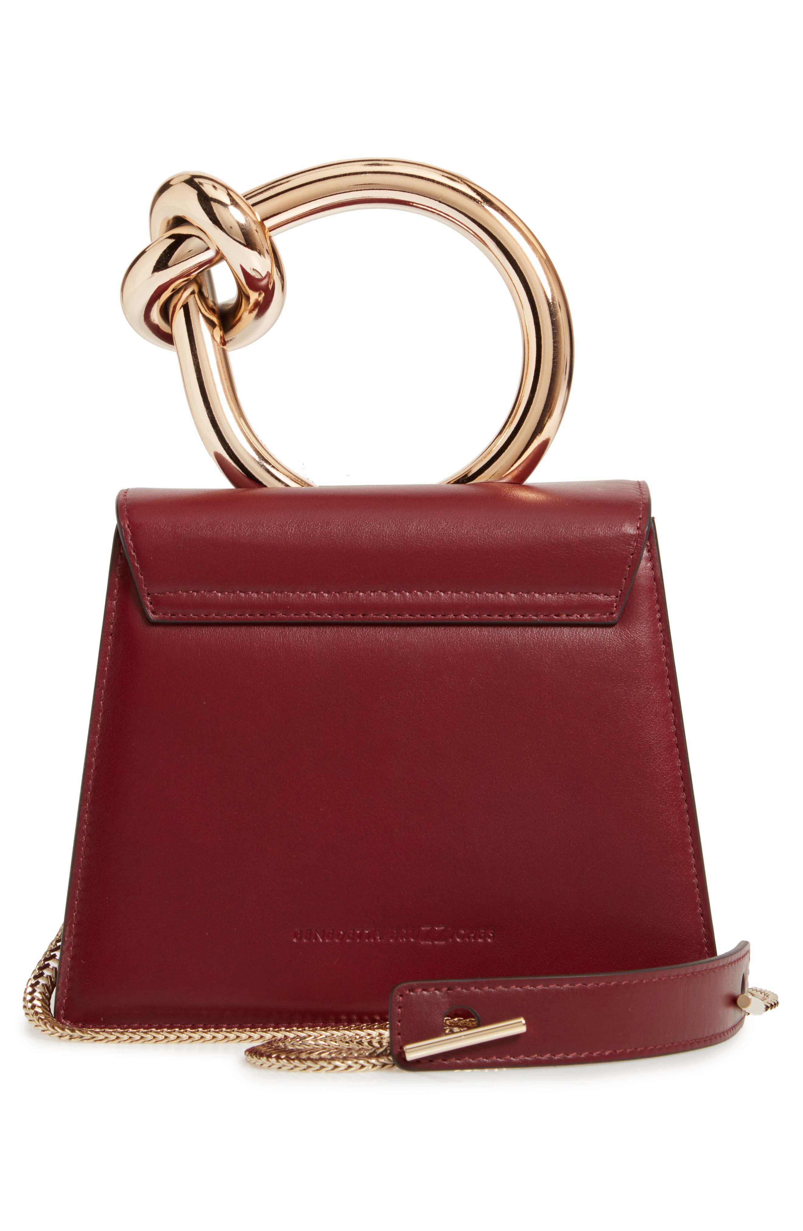 Small Brigitta Leather Top Handle Satchel, Alternate, color, BORDEAUX