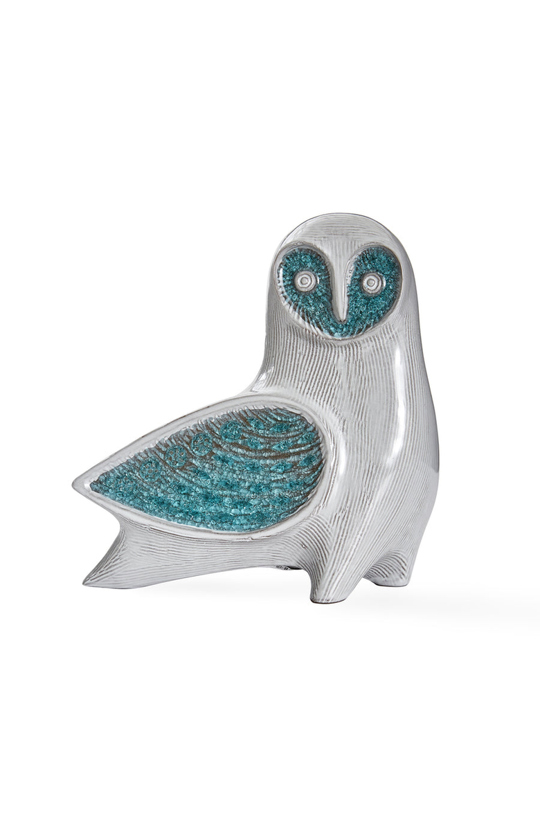 Jonathan Adler Glass Menagerie Barn Owl Sculpture, Main, color, 