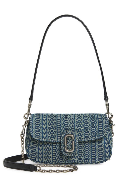 The Monogram Sun-Faded Denim Clover Shoulder Bag