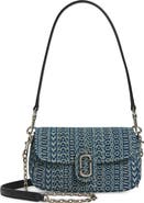 Marc Jacobs The Monogram Sun-Faded Denim Clover Shoulder Bag