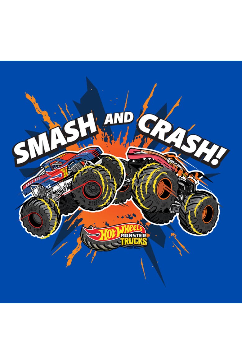 Boy's Hot Wheels Smash And Crash  Graphic T-Shirt, Alternate, color, Royal Blue