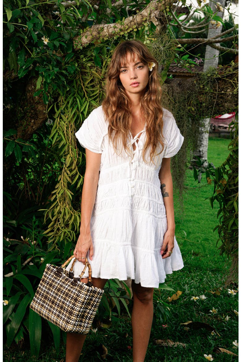 The Srikandi Ruffle Mini Dress, Alternate, color, White