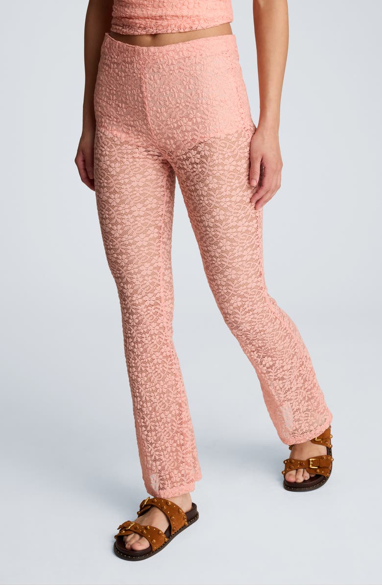 Kenneth Cole Lace Pants, Alternate, color, Soft Peach