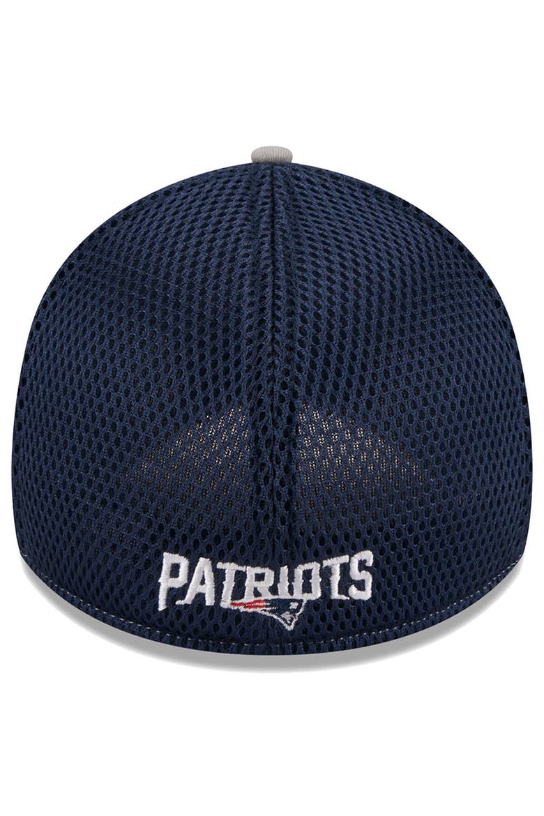 Men's New Era Gray New England Patriots  Pipe 39THIRTY Flex Hat, Alternate, color, Gray