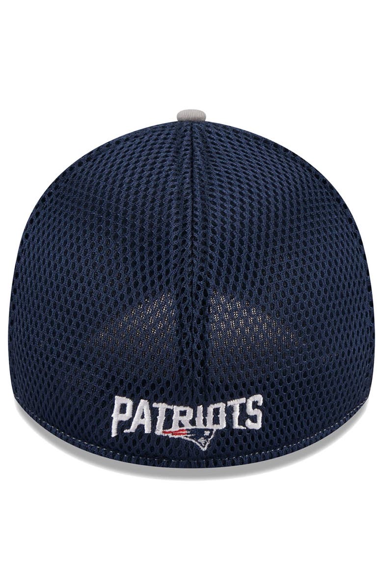 New Era Men's New Era Gray New England Patriots  Pipe 39THIRTY Flex Hat, Alternate, color, 