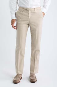 Berle Flat Front Tropical Weight Stretch Wool Dress Pants