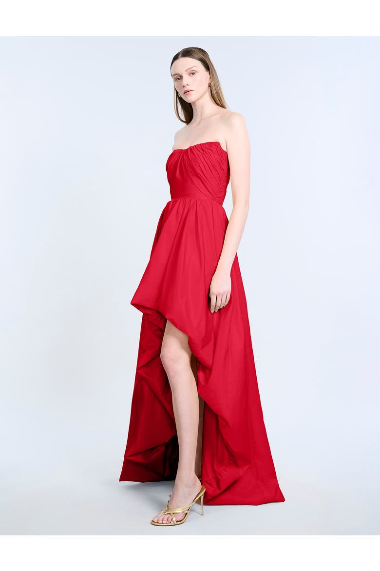 High Slit Ball Gown, Alternate, color, Dahlia