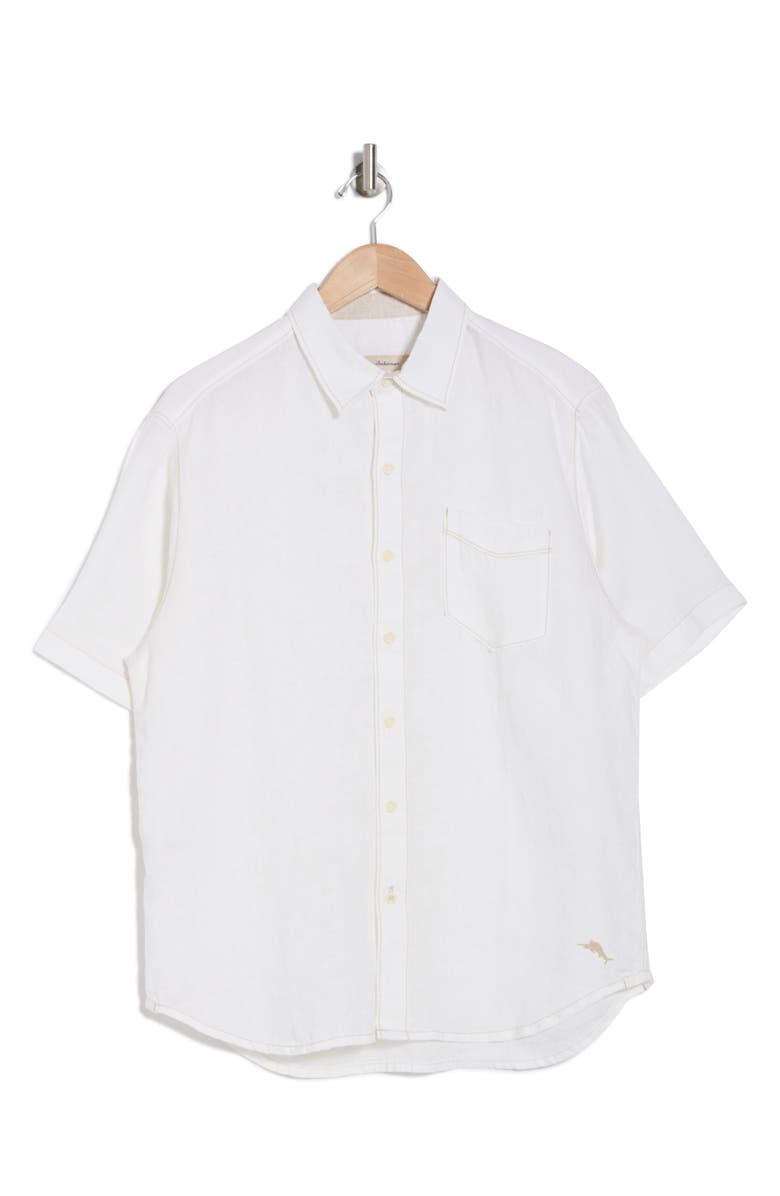 Tommy Bahama Party Breezer Short Sleeve Woven Shirt, Alternate, color, White