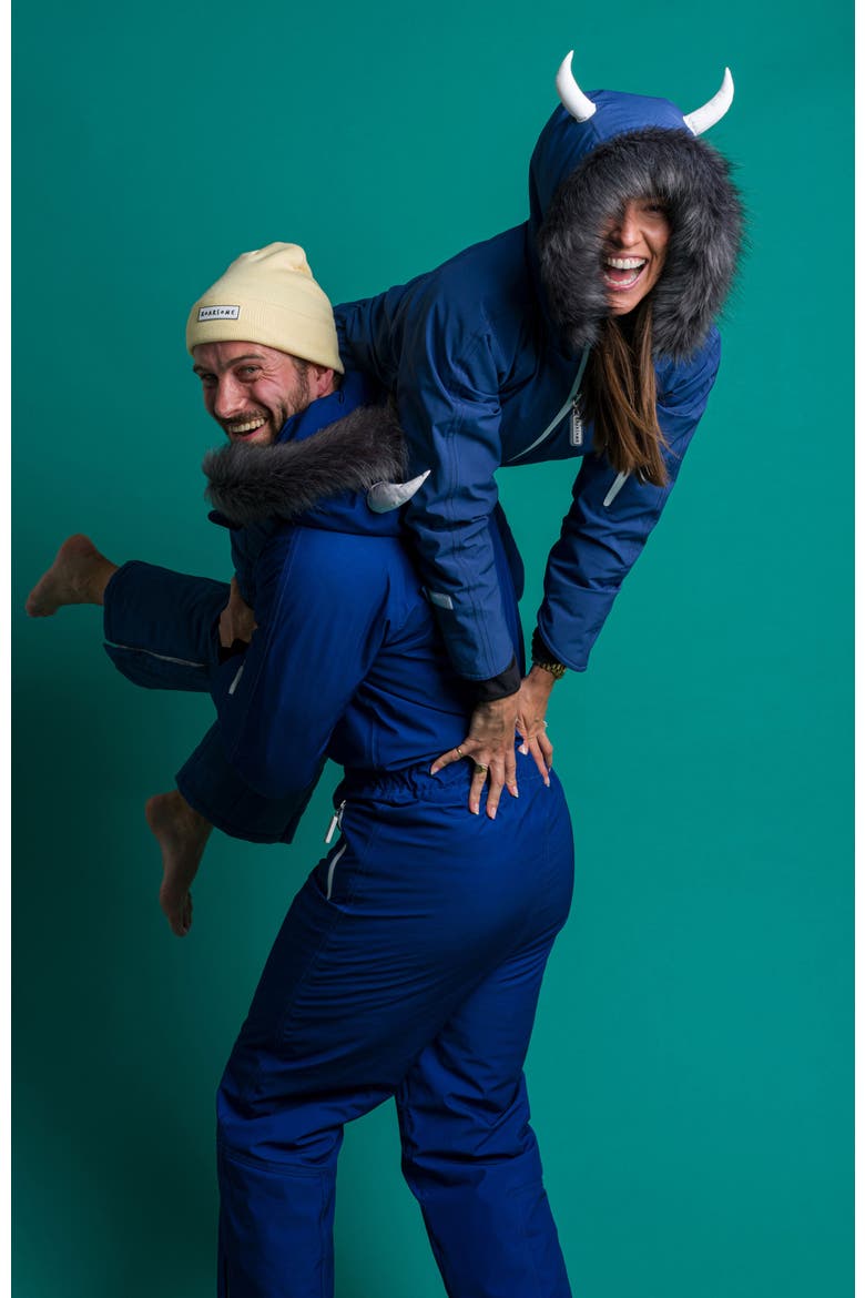 Frosty Mens Ski Suit, Alternate, color, Blue